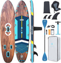 ZLX 350 cm Extra Großes SUP Board mit Sitz - Aufblasbares Stand Up Paddle Board 550 LB Tragkraft - Anti Rutsch Deck mit Pumpe und Paddel