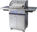 ACTIVA Silver Star 400 Gasgrill 3 Brenner - Grillwagen mit 800 Grad Infrarot Seitenbrenner - Gussrost und Deckelthermometer