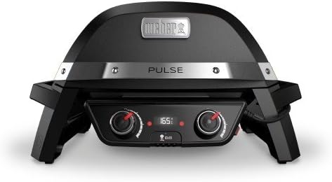 Weber PULSE 2000 Elektrogrill - Programmierbarer elektrischer BBQ Grill für Innenbereich und Außenbereich - Schwarzer Grill