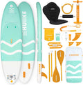 HUIIKE Stand Up Paddle Board Set - 305 x 84 x 15 cm Aufblasbares SUP Board mit Paddel Finnen und Pumpe