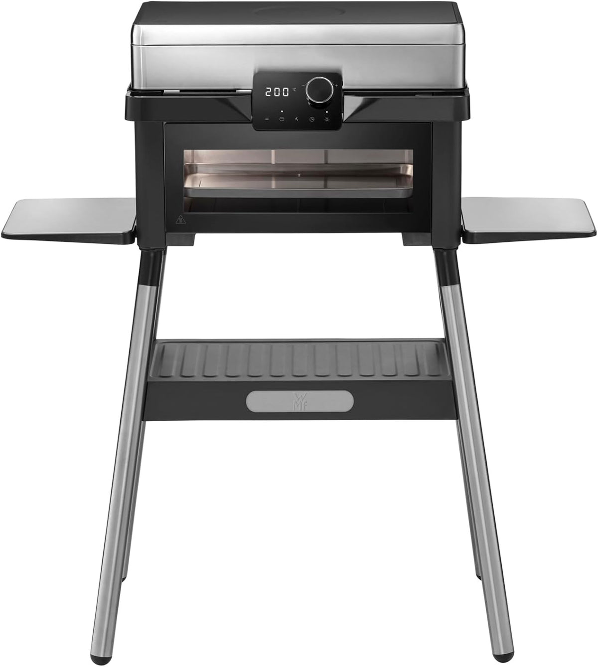 WMF Profi Plus Urban Master Grill Elektrogrill - 3000 Watt Outdoor Grill mit Garraum - Edelstahl Design mit Touch Steuerung