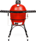 Keramik Holzkohlegrill 45,7 x 46 x 36 cm - 18 Zoll Grillformat - rote Keramikkonstruktion - verschließbare Abdeckung für den Außenbereich