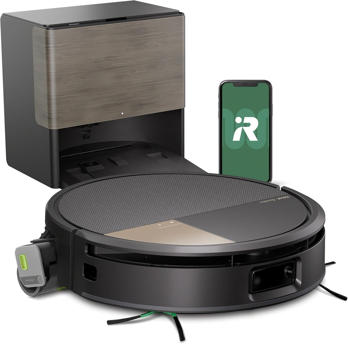 iRobot Roomba Max 705 Combo Saugroboter - LiDAR Navigation und Doppelbürsten - Selbstreinigende ausfahrbare Wischrolle - AutoWash Dock mit Selbstentleerung Schwarz