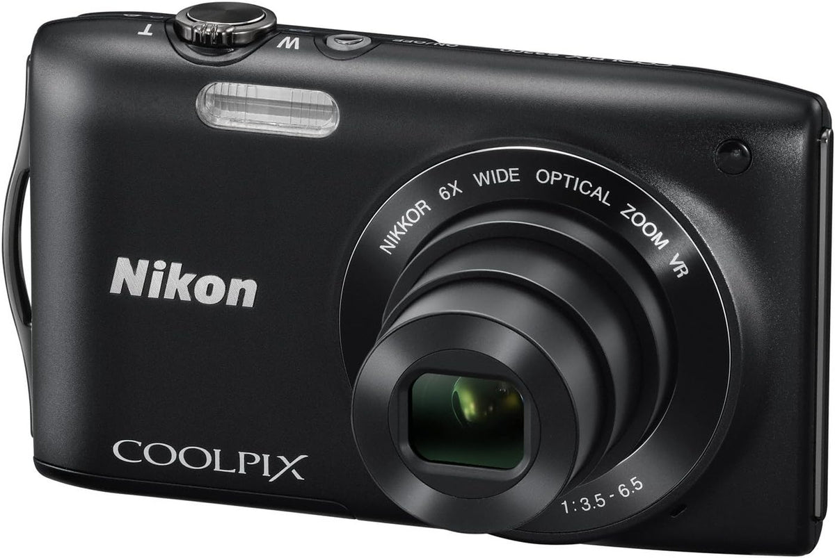 Nikon COOLPIX S3300 Digitalkamera 16 MP - 6 fach optischer Zoom - Bildstabilisierung und 2,7 Zoll Display - Schwarz