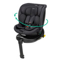 Bebeconfort RevolveFix Plus 360 i Size Kindersitz - 360 Grad drehbarer Autositz - 40 bis 150 cm ISOFIX Full Black