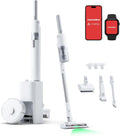 SwitchBot K10 Pro Combo Saugroboter mit Akku Staubsauger - Dual Auto Empty Dock für bis zu 70 Tage - Kabelloser Staubsauger mit LED Licht - Für Tierhaare und mehrere Oberflächen Weiß