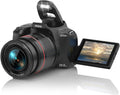 ORDRO G700 Digitalkamera 64 MP - 12 fach optischer Zoom 4K Ultra HD Autofokus und manueller Fokus - 3 Zoll Klappdisplay - Vlogging Kamera Schwarz