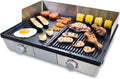 Solis Deli Grill 2200W Elektrogrill - Edelstahl Tischgrill mit Fettablauf und abnehmbaren Grillplatten - Balkon Garten und Küchen Grill
