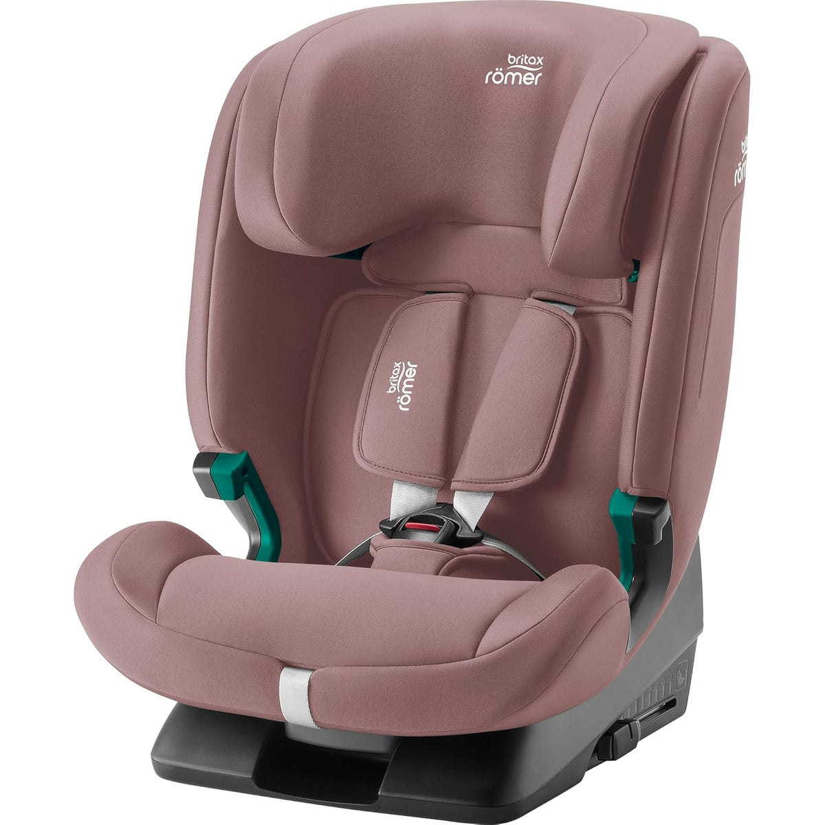 Kindersitz EVOLVAFIX i Size 76 bis 150 cm - 15 Monate bis 12 Jahre - ISOFIX für vorwärtsgerichtete Nutzung - 5 Punkt Gurt bis 36 kg Dusty Rose