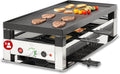 Solis 5 in 1 Tischgrill Edelstahl - 1400 W Elektrogrill mit Raclette und Mini Wok Pfännchen - Temperatursteuerung