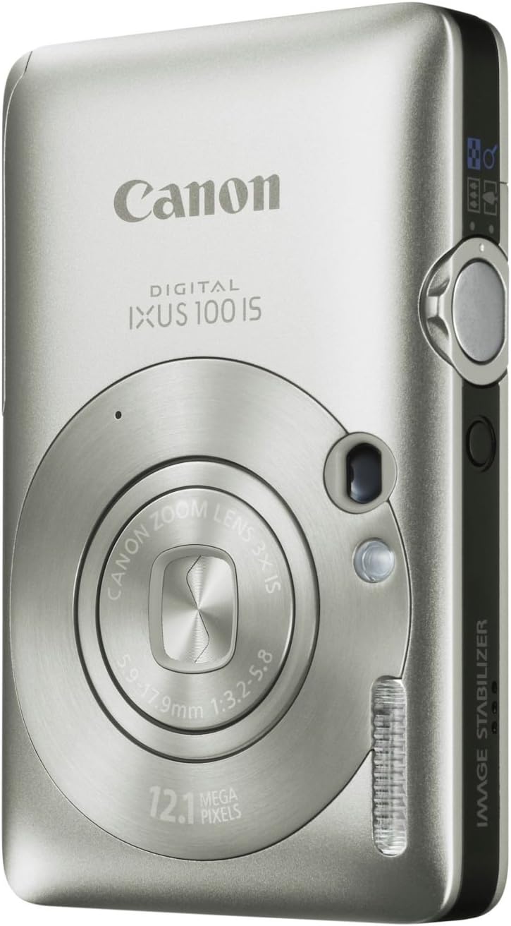 Canon Digital IXUS 100 IS Digitalkamera 12 MP - 3 fach optischer Zoom bis 100 mm Bildstabilisierung - 2,5 Zoll Display HDMI - Silber