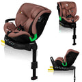 LIONELO HARMONY i Size 360 Grad drehbarer Kindersitz - ISOFIX Reboarder 40 bis 150 cm - Verstellbare Kopfstütze und Rückenlehne mit Reduktionseinlage