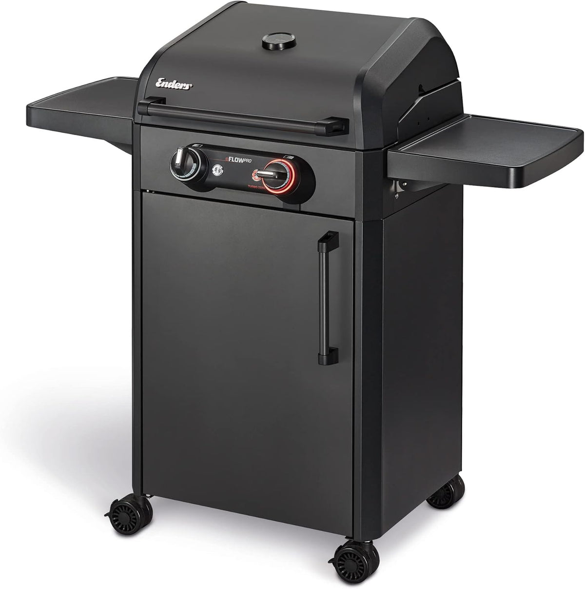 Elektrogrill eFLOW PRO 2 TURBO 112,5 x 57 x 111,5 cm - Gussrost mit SWITCH GRID - TURBO ZONE für hohe Hitze - Grillwagen mit SIMPLE CLEAN System
