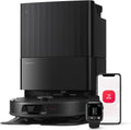 Roborock Qrevo QV 35A Saugroboter 8000 Pa - Anhebbare Wischfunktion - Anti Verfilzungs Seitenbürste - Hindernisvermeidung und All in One Dock Schwarz