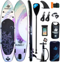 Stand Up Paddle Board aufblasbar - SUP aus PVC in Lila Koralle - breites stabiles Design mit rutschfestem Deck - inklusive 10 L Dry Bag und Zubehör