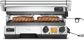 Sage The Smart Grill Pro Kontaktgrill 2400 W - Temperaturfühler für präzises Grillen - Abnehmbare Grillplatten - Gebürsteter Edelstahl für Innen und Außen