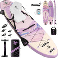 Stand Up Paddle Board 366 x 92 x 15 cm - extra breites aufblasbares SUP aus Polyester - bis 240 kg belastbar - rutschfestes Deck mit Kajaksitz und Zubehör