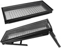 Ausziehbarer Holzkohlegrill BBQ Grill - Tragbarer Stahl Tischgrill mit Edelstahl Komponenten - Camping Grill für Outdoor Nutzung