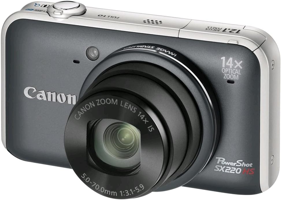 Canon PowerShot SX220 HS Digitalkamera 12 MP - 14 fach optischer Zoom bis 392 mm Bildstabilisierung - Full HD 3 Zoll Display - Grau