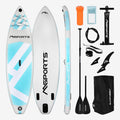 MSPORTS SUP Stand Up Paddling Board - 320 x 80 cm Aufblasbares Paddleboard Set - Verstellbares Paddel mit Zubehör