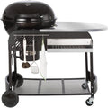 Tragbarer Holzkohle Kugelgrill 21 Zoll - Grillfläche für bis zu 13 Burger - Thermometer und verstellbare Luftventile - Grillwagen mit Rädern und Aschebehälter
