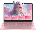 15,6 Zoll Full HD Laptop - Quad Core Intel N95 bis 3,4 GHz - 32 GB DDR4 RAM und 1 TB SSD - Fingerabdruck Webcam Windows 11 Pro Rosa