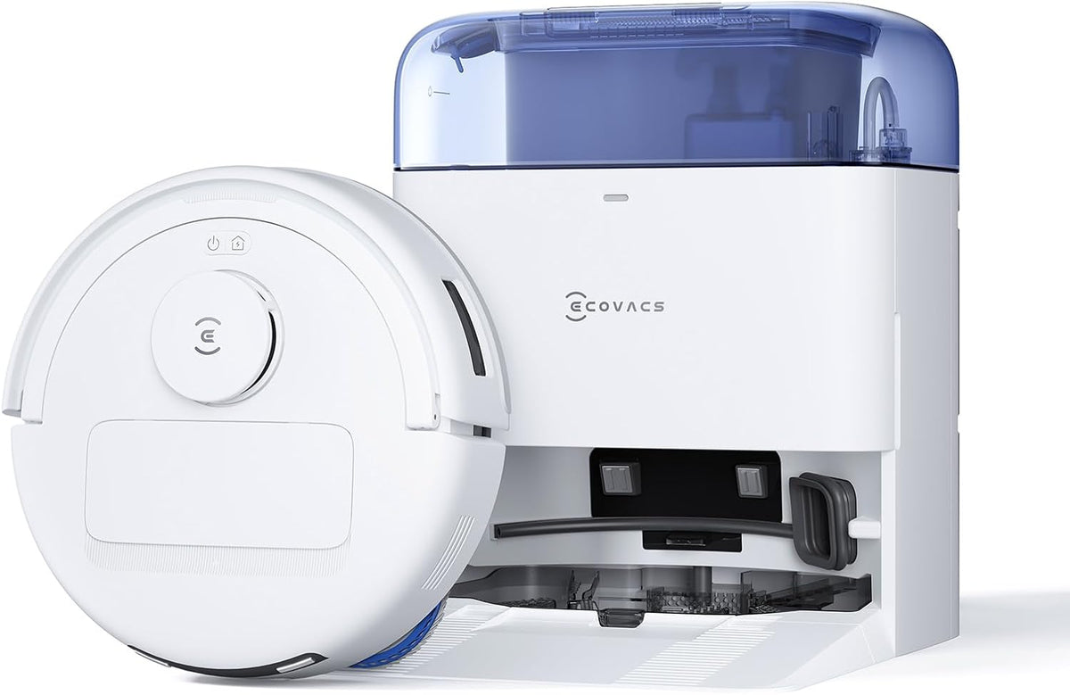 ECOVACS DEEBOT MINI Saugroboter 9000 Pa mit Wischfunktion - TrueMapping 2.0 Navigation - ZeroTangle 2.0 und Tiefenreinigung - Selbstreinigung mit 45 Grad Heißlufttrocknung Blau