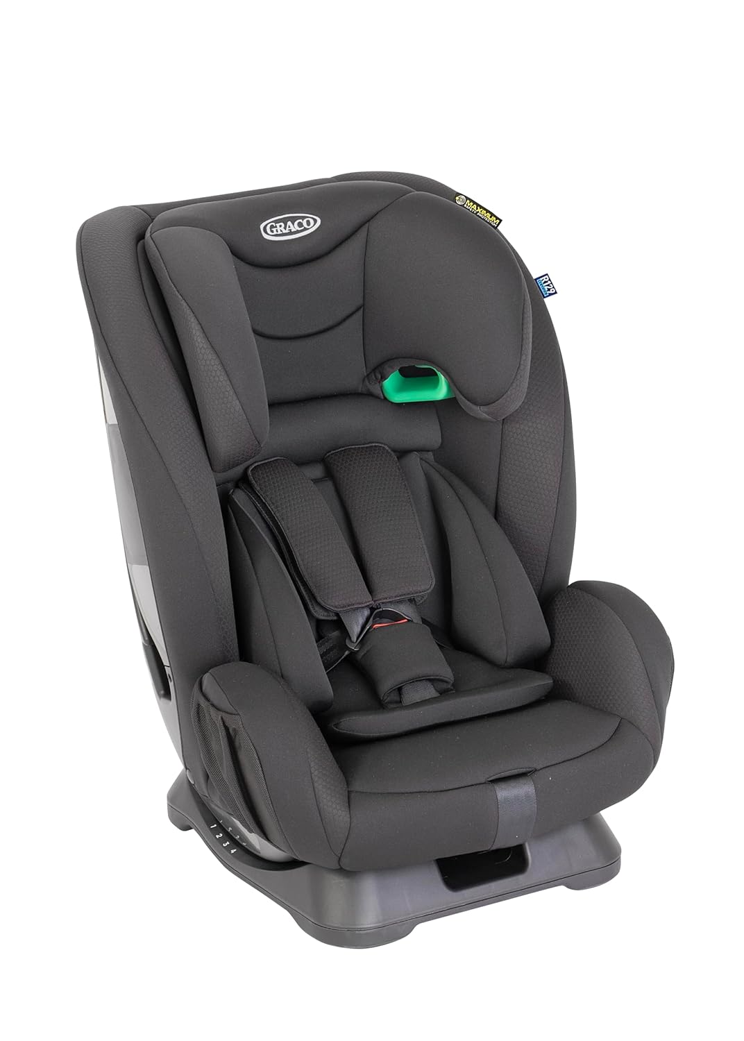 Graco FlexiGrow R129 Kindersitz - 15 Monate bis 10 Jahre 76 bis 145 cm - Vorwärtsgerichteter Autositz mit Seitenaufprallschutz Onyx