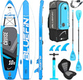 Bluefin Cruise Premium SUP Set - Aufblasbares Stand Up Paddle Board für Erwachsene - Komplett Paket mit Rucksack Fiberglas Paddel und Pumpe