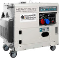 Könner und Söhnen KS 9200HDES Stromerzeuger - 18 PS 4 Takt Dieselmotor E Start und Vorwärmer - 6400 Watt Ausgang 400 Volt - Tragbarer Generator