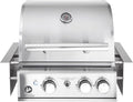 Top Line Chef S Built In Gasgrill - 2 Brenner mit Backburner - Edelstahl Einbaugrill mit Air System - Für Außenküchen 76 x 58 x 65 cm