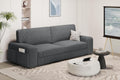 Yaheetech Cord Sofa 212 x 81 x 83 cm - 2 Sitzer Polstersofa mit abnehmbaren Kissen und Rückenlehnen - breite Armlehnen - Dunkelgrau