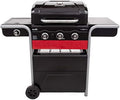 Char Broil Gas2Coal 330 Hybrid Grill - 3 Brenner mit Seitenbrenner - Gas und Holzkohle Grillfunktion - Schwarz für Garten und Terrasse 134,4 x 62,5 x 120,7 cm