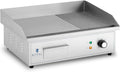 Elektrische Grillplatte 55 x 42 x 24 cm - 3000 Watt Leistung bei 230 Volt - gerippte und glatte Grillfläche - Temperatursteuerung aus Edelstahl