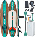 ZLX SUP Board mit Sitz - 320 cm Aufblasbares Stand Up Paddle Board - Anti Rutsch Deck mit Pumpe für Erwachsene Anfänger Familie