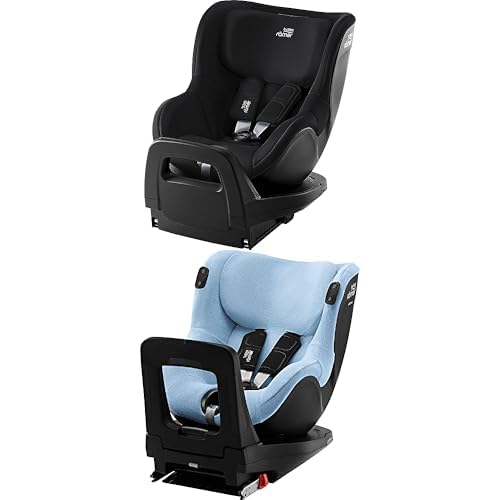 Kindersitz DUALFIX 2 Z LINE 61 bis 105 cm - 360 Grad drehbar für 3 Monate bis 4 Jahre - Sommerbezug inklusive - Space Black und Blau