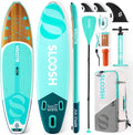SLOOSH Aufblasbares SUP Board 10.6 Zoll - Stand Up Paddle Board mit Premium Zubehör - Rutschfestes EVA Deck und Pumpe