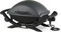 Elektrogrill 50 x 80,1 x 36,9 cm - Grillfläche 54 x 39 cm - porzellanemaillierter Gussrost und Seitentische - stufenlose Temperaturregelung