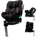 LIONELO Antoon Plus ADAC Kindersitz - 0 bis 36 kg - 360 Grad Drehbasis mit ISOFIX Stützfuß Schwarz