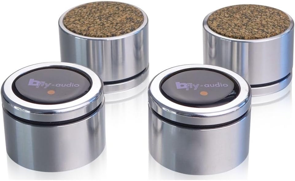 Pure 1 Absorber Set bis 25 kg - 31 mm Ausführung aus Aluminium - HiFi Geräte Absorber für Audio Komponenten - P1 aus Deutschland