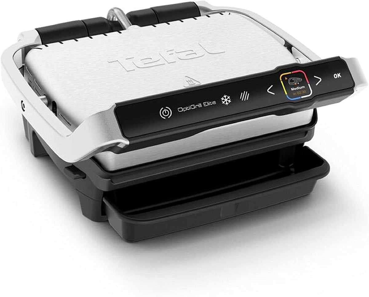 Tefal Optigrill GC750D Elite Elektrogrill - 2000 W mit automatischem Grillsensor - 12 Grillprogramme