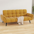 3 Sitzer Schlafsofa 155 x 85 cm - Klappsofa mit Schlaffunktion - 53 cm Sitztiefe bis 230 kg belastbar - Gelb