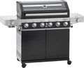 RÖSLE VIDERO G6 S Gasgrill - 6 Edelstahlbrenner mit Primezone - Seitenbrenner und klappbare Seitentische - VARIO Grillstation aus pulverbeschichtetem Stahl Schwarz