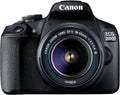 Canon EOS 2000D Spiegelreflexkamera - 24,1 MP APS C CMOS Sensor - EF S 18 bis 55 mm Objektiv mit Full HD - WLAN und 7,5 cm LCD Schwarz