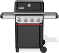 Weber Spirit E 410 Gasgrill - 4 Brenner mit Snap Jet Zündung - 51 x 46 cm Grillfläche und Warmhalterost - Robuste Räder und Weber Works kompatibel Schwarz