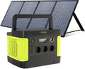 imuto Solargenerator Powerstation - 1531Wh Stromspeicher mit 1200W Ausgang - 2200W Spitze und 100W Solarpanel - 11 Anschlüsse reiner Sinus für Camping RV Backup