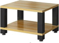 Audio Rack Schrank 2 Ebenen - Moderner Medienständer aus Holz mit offenem Design - Stereo Tower für Audio Video Komponenten - Natural