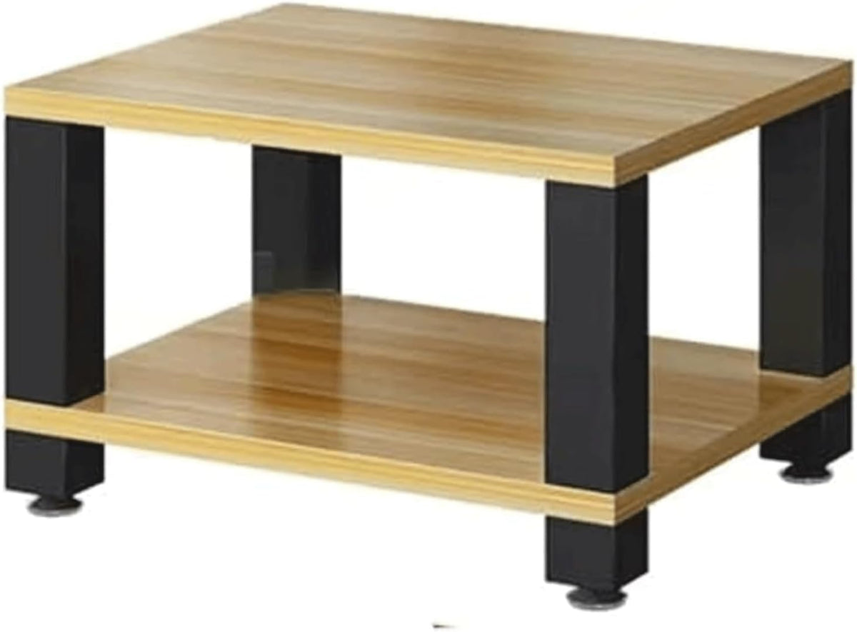 Audio Rack Schrank 2 Ebenen - Moderner Medienständer aus Holz mit offenem Design - Stereo Tower für Audio Video Komponenten - Natural
