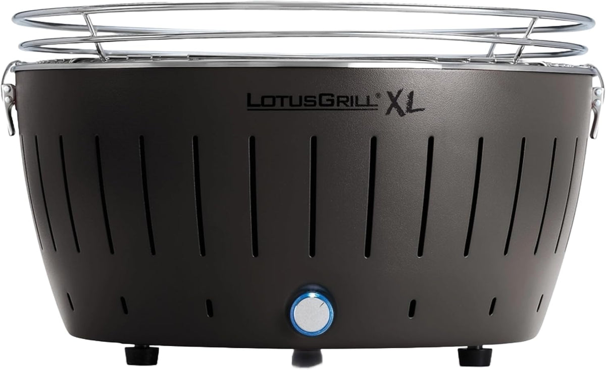 LotusGrill XL G435 Holzkohlegrill Tischgrill - USB Anschluss - Anthrazitgrau