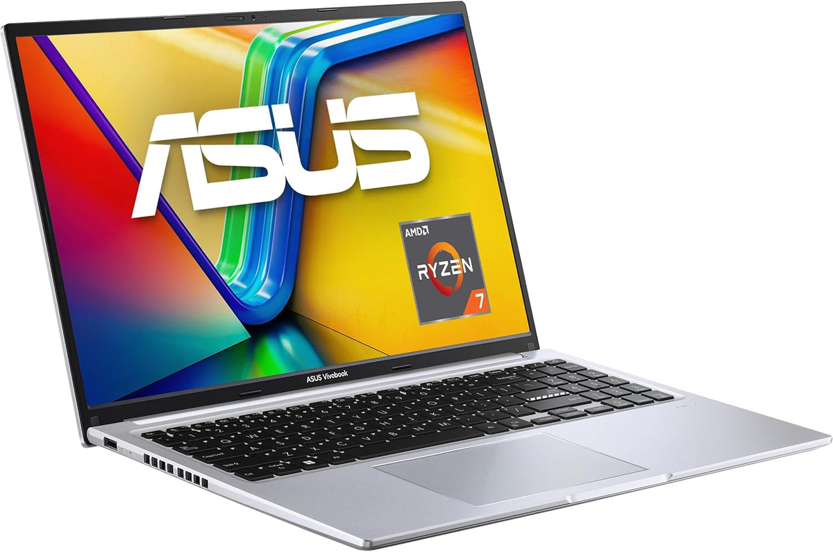 ASUS Vivobook 16 M1605YA Laptop - 16 Zoll WUXGA 16 zu 10 IPS Display und Ryzen 7 7730U - 16 GB RAM und 512 GB SSD - AMD Radeon Grafik Windows 11 Home QWERTZ Silber